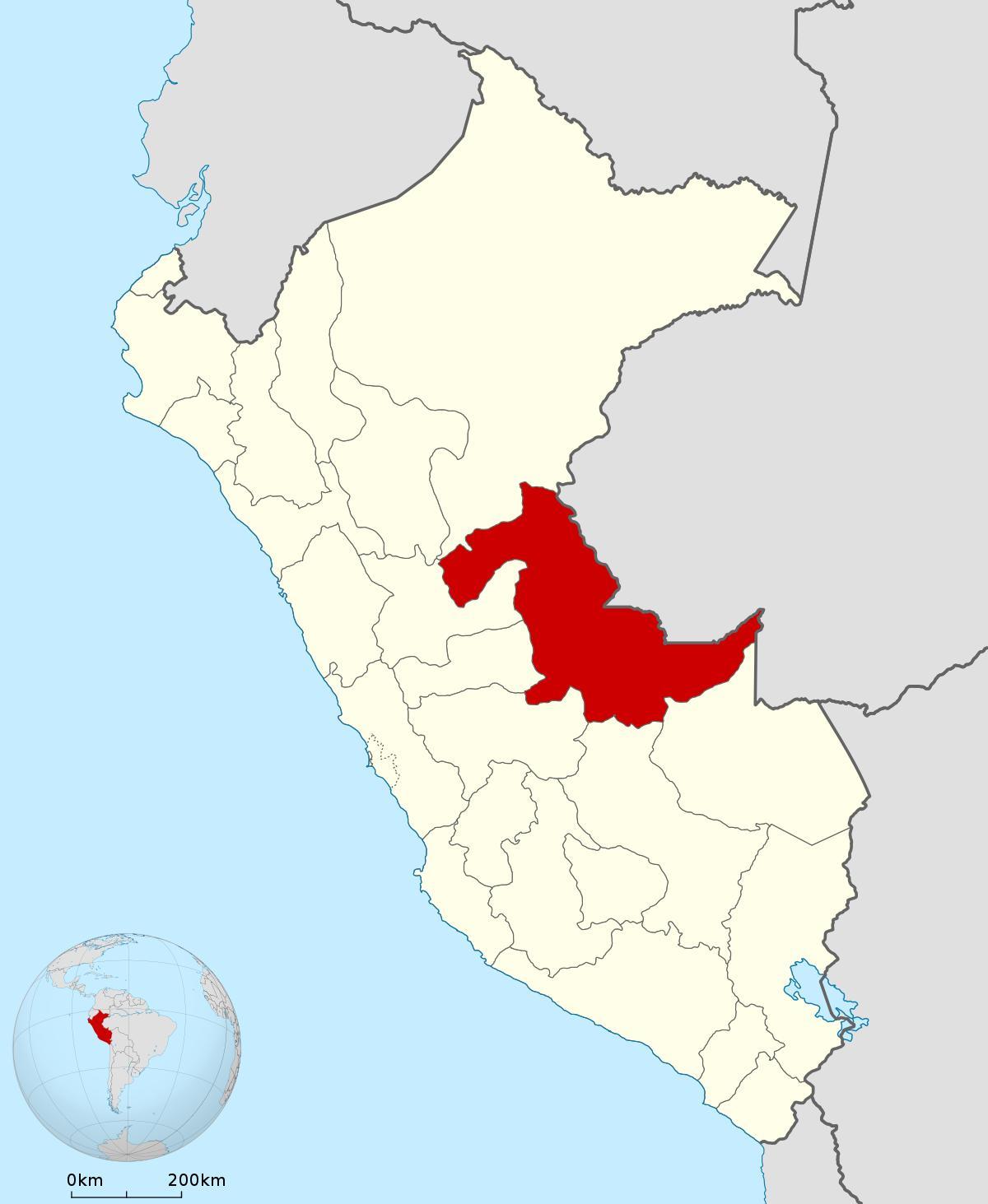 carte de pucallpa au Pérou