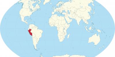 Carte du monde montrant Pérou