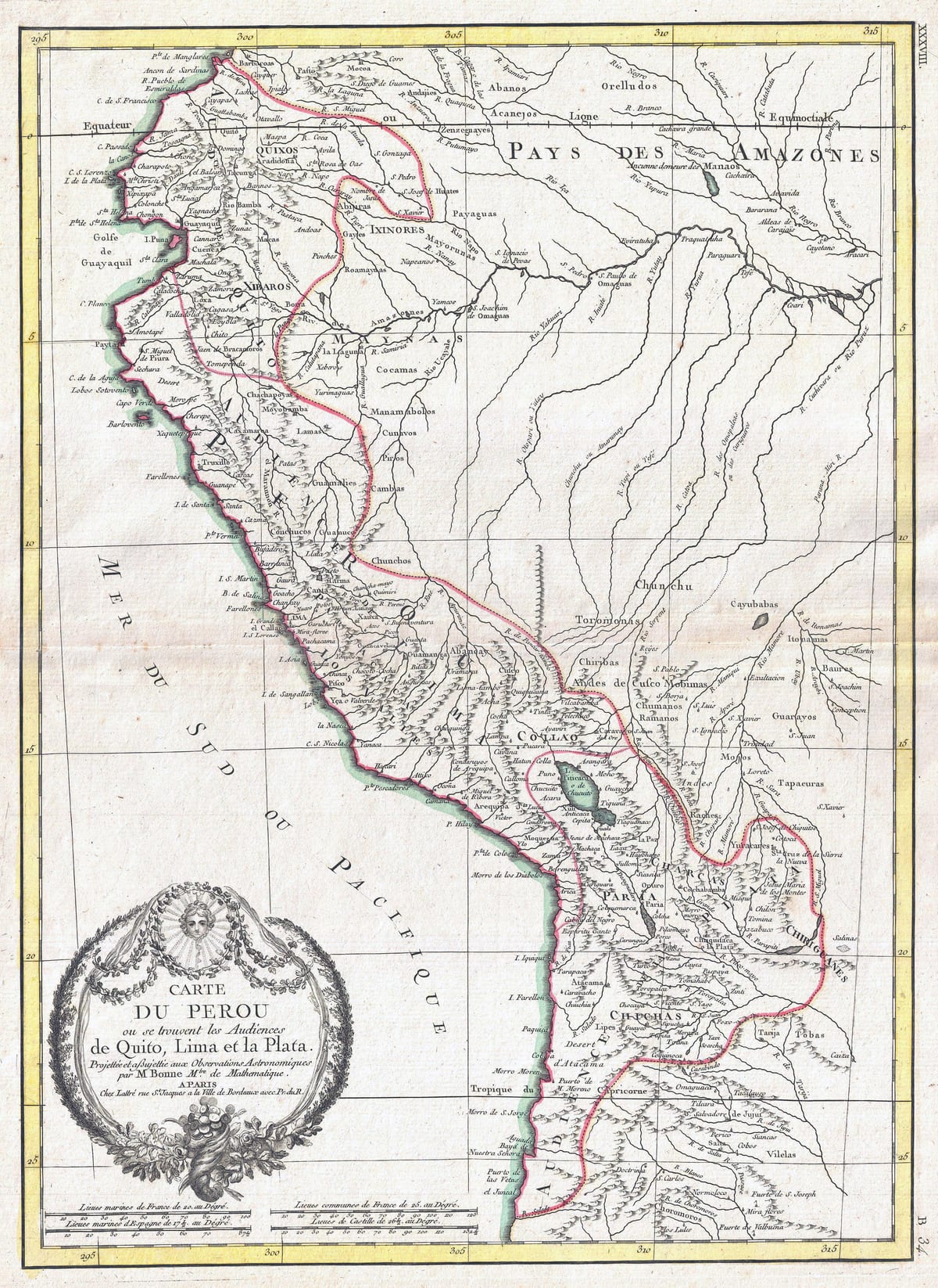 carte de la vieille carte du Pérou