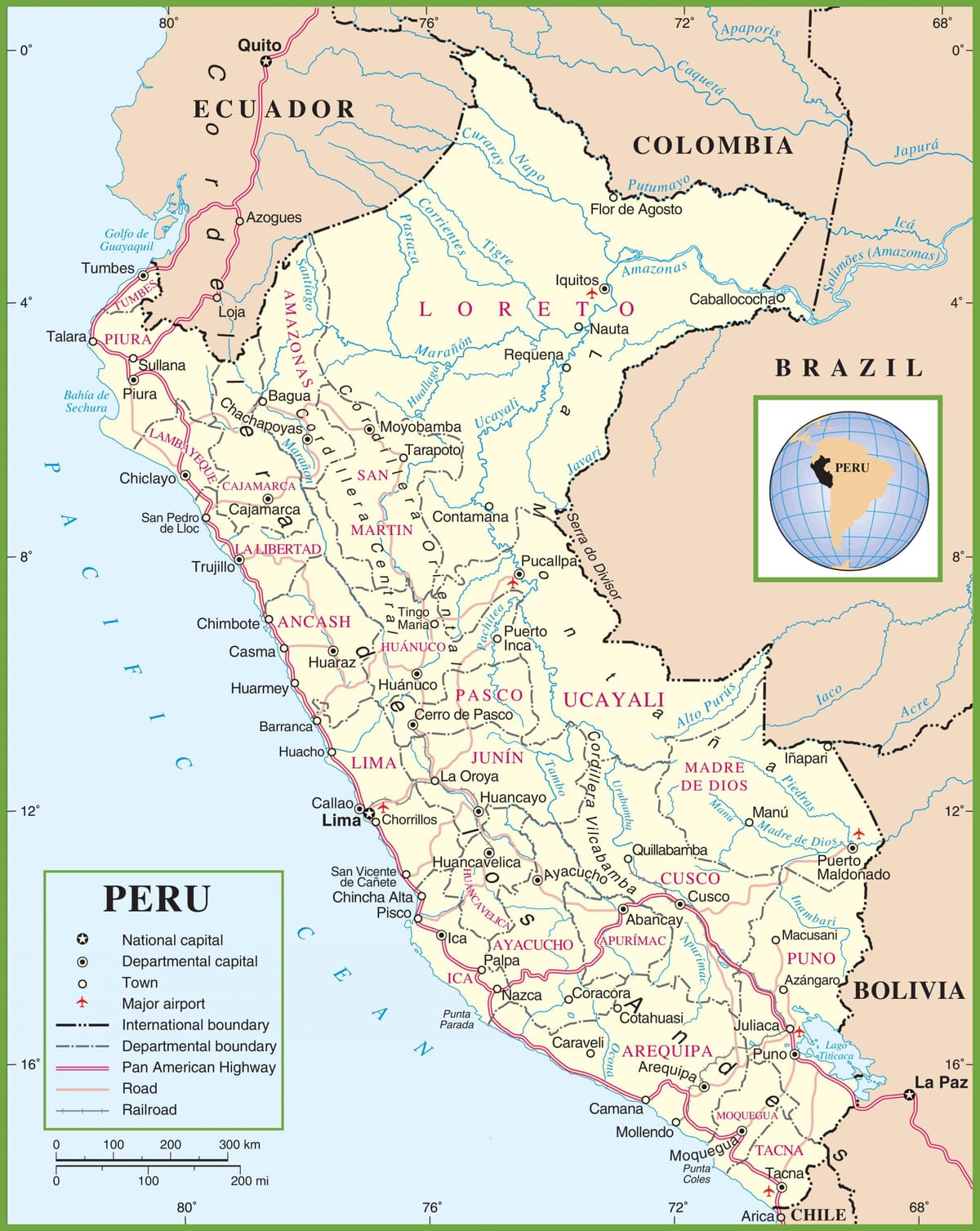 carte de la carte politique du Pérou
