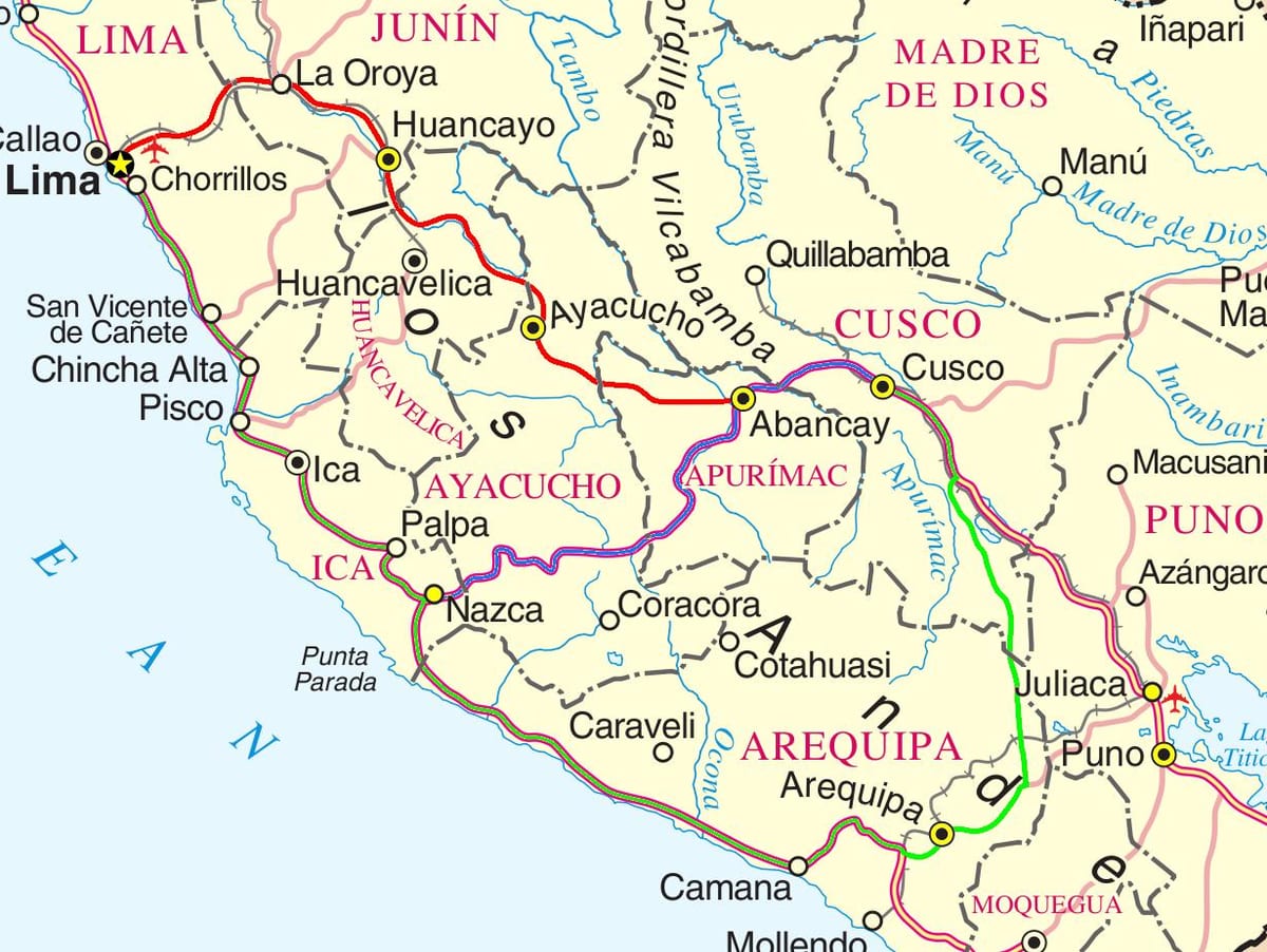 carte de la ville de cusco au Pérou