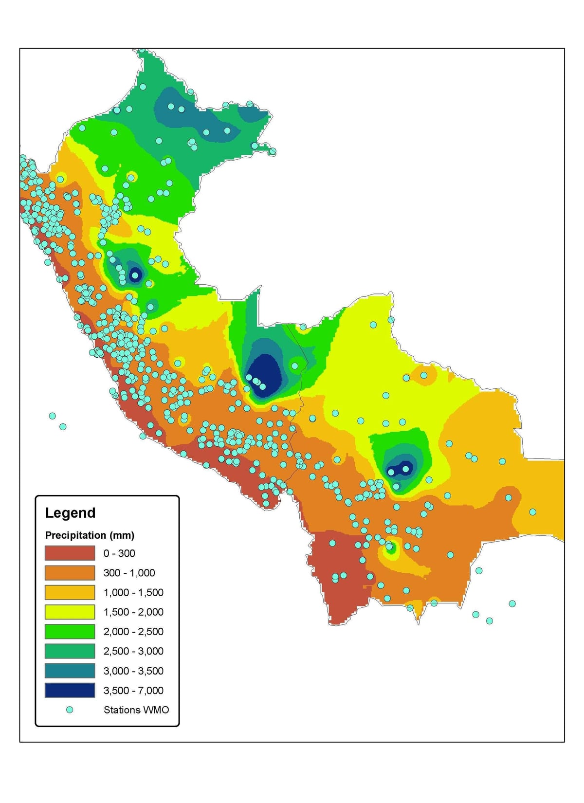 carte du Pérou climat