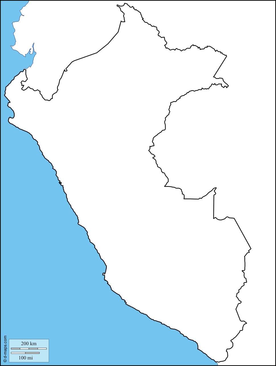 Pérou carte vierge