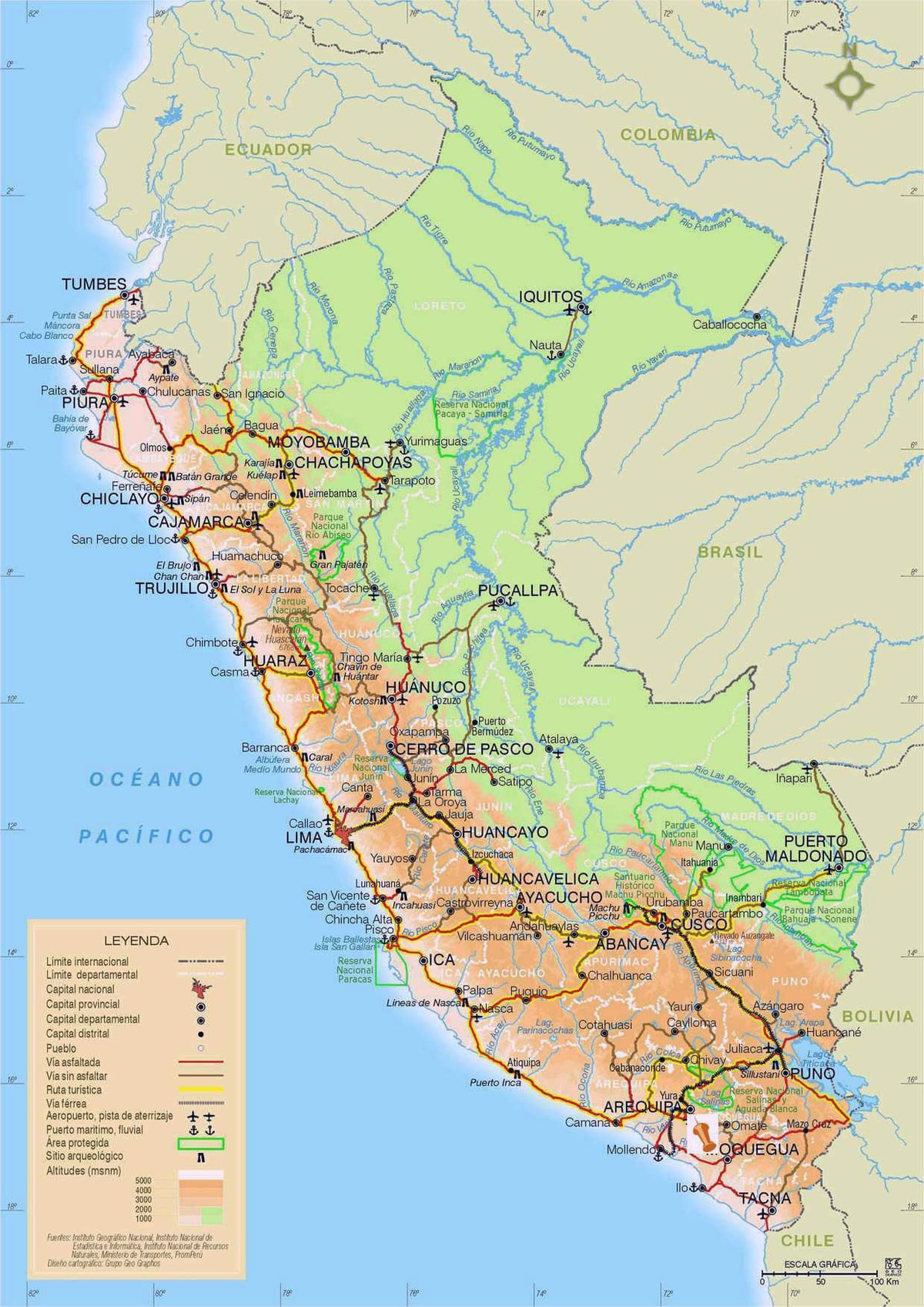 carte du Pérou route