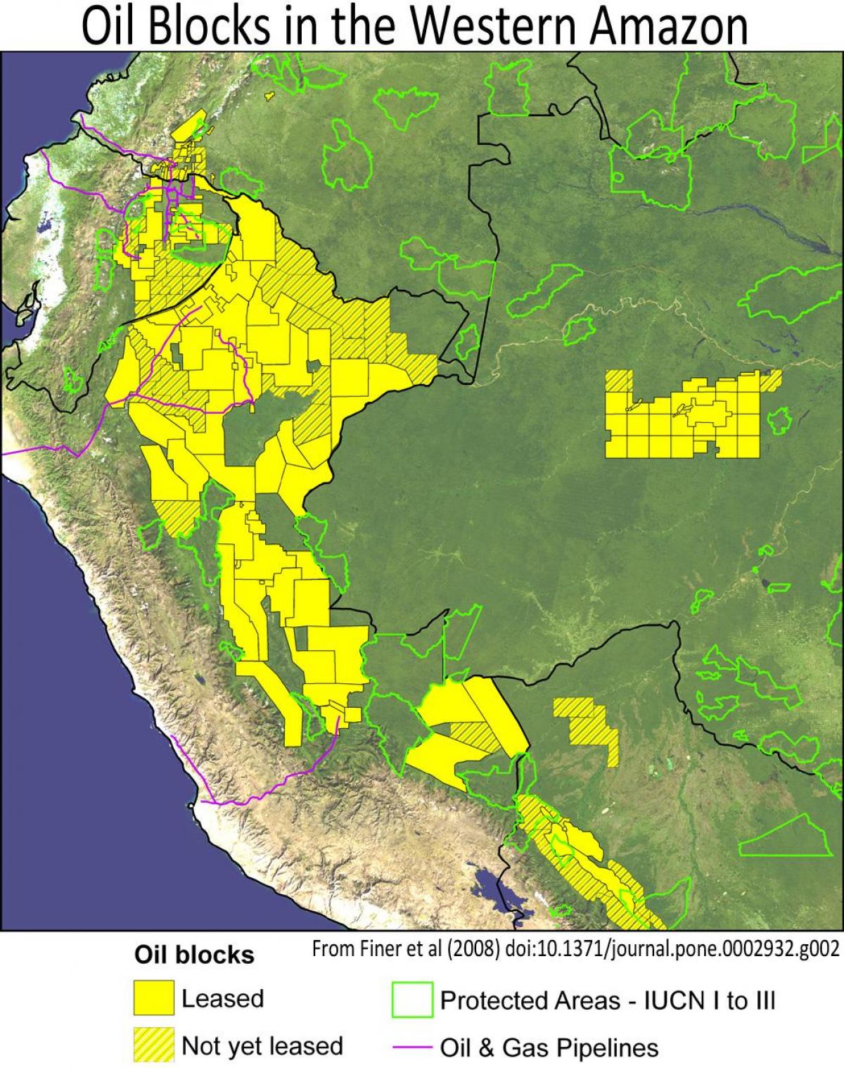 Pérou forêt amazonienne carte