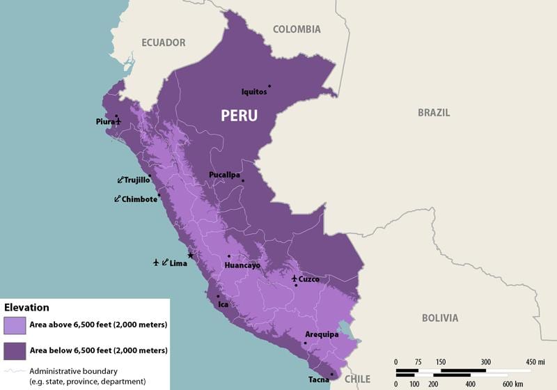 carte de zika Pérou