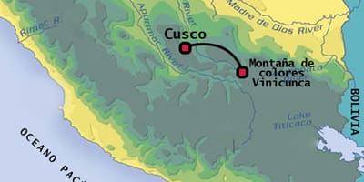 Vinicunca Pérou carte