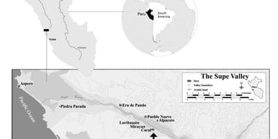 Carte de caral au Pérou