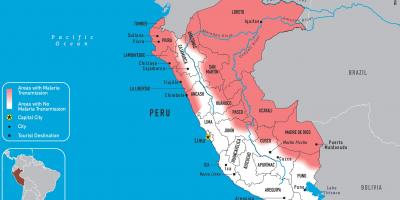 Carte du paludisme au Pérou