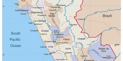 Carte de la carte détaillée du Pérou