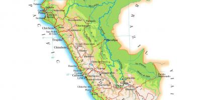 Carte de la carte physique du Pérou