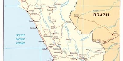 Carte du Pérou états