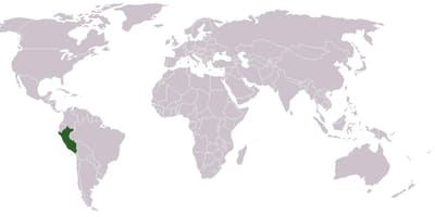 Carte du Pérou mondiale