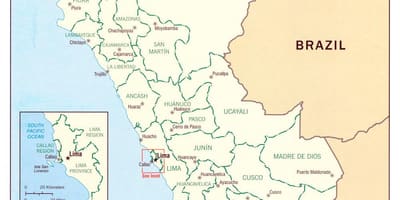 Carte montrant Pérou