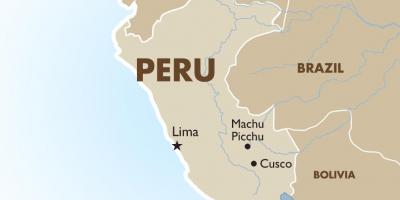 Carte du Pérou et dans les pays environnants